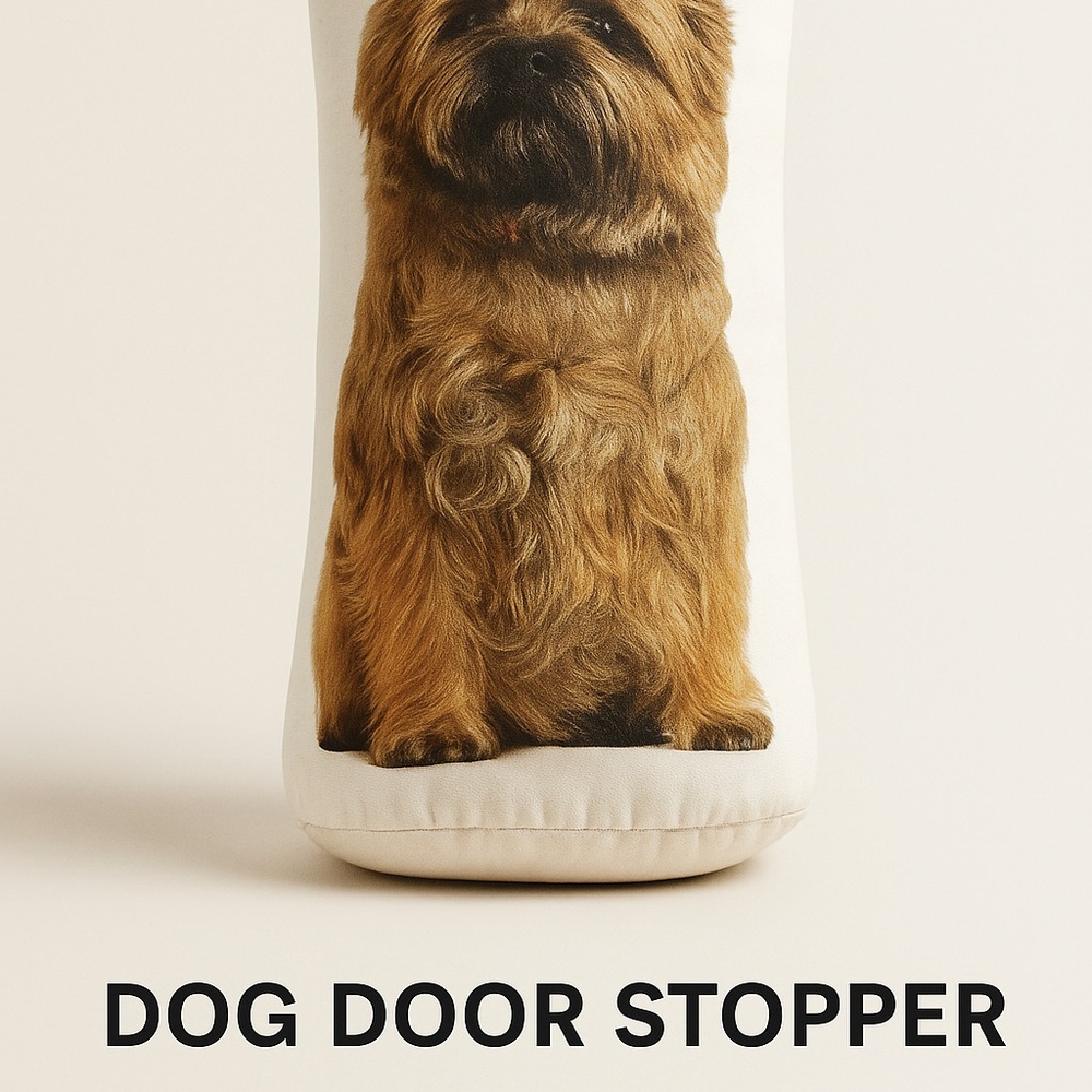 #62.Charming Brown Dog Door Stopper